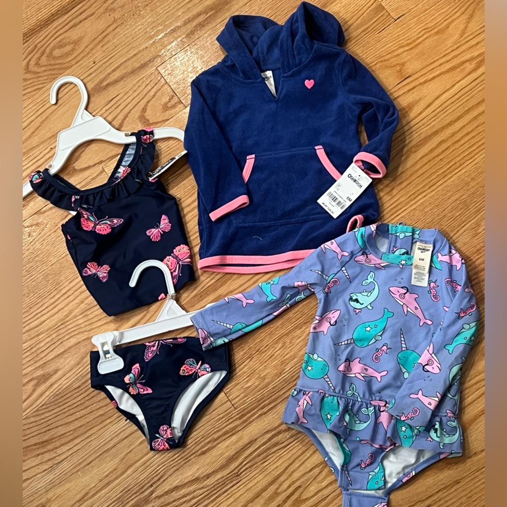 Baby Girl’s Swim Bundle Swimsuit Bathing suit  coverup